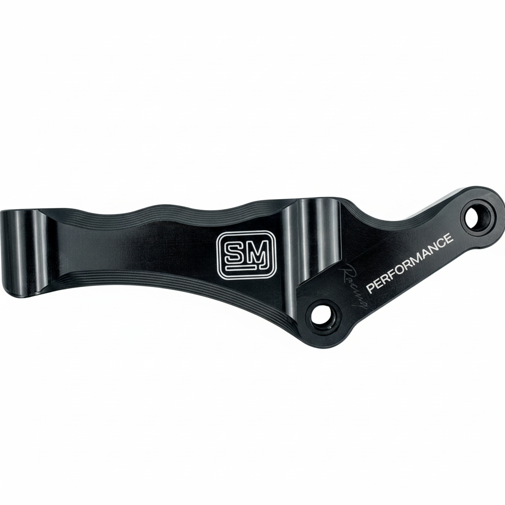 Brake Caliper Bracket Radial Mount - Black - 12.5-13"